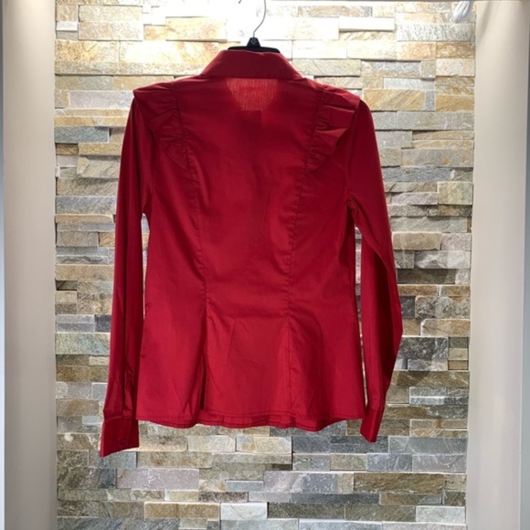 Socialite Ruffle Button Poplin Shirt - Picture 4 of 6